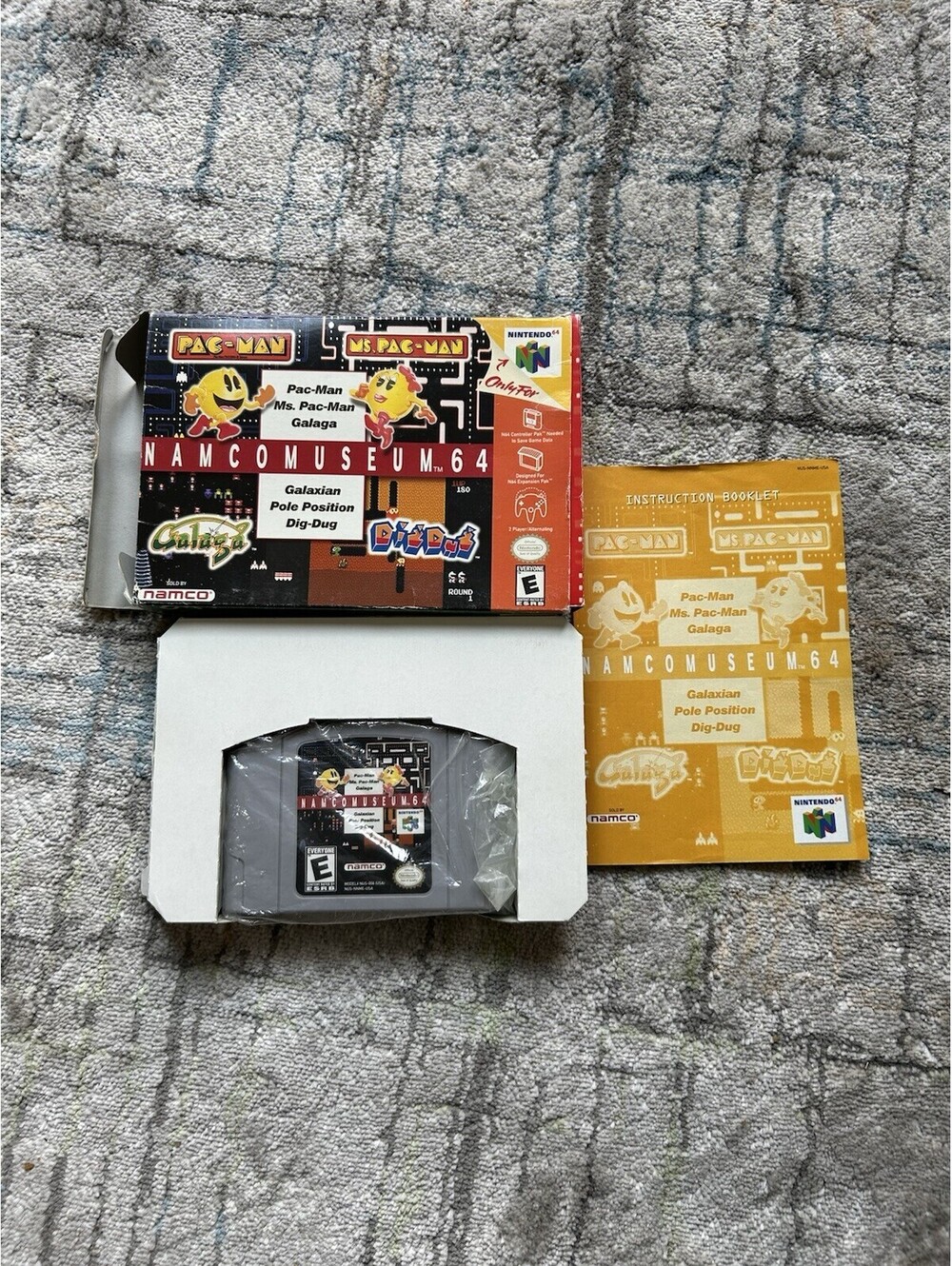 Namco Museum 64 Nintendo 64 N64 Pac-Man, Ms. Pac-Man, Galaga Complete In Box